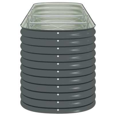 Strat Înălțat Grădină Gri - Oțel Galvanizat | Livrare Gratuită