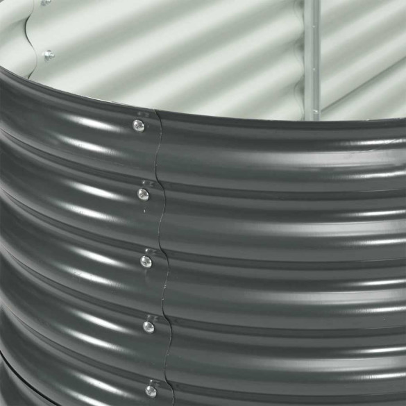 Strat Înălțat Grădină Gri - Oțel Galvanizat | Livrare Gratuită