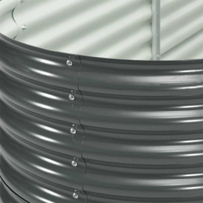 Strat Înălțat Grădină Gri - Oțel Galvanizat | Livrare Gratuită