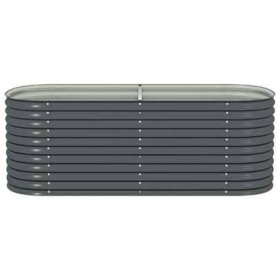 Strat Înălțat Grădină Gri - Oțel Galvanizat Rezistent