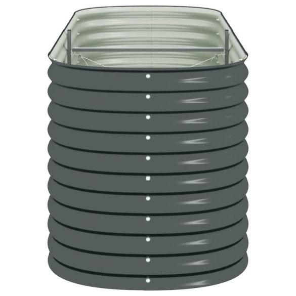 Strat Înălțat Grădină Gri - Oțel Galvanizat Rezistent