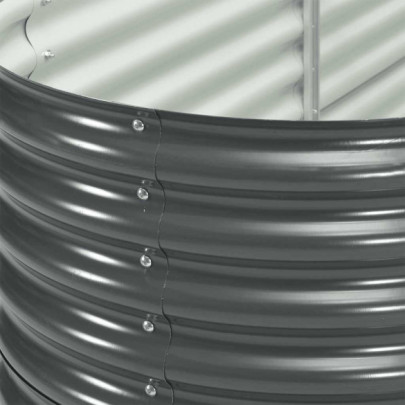 Strat Înălțat Grădină Gri - Oțel Galvanizat Rezistent