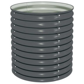 Strat Înălțat Grădină Gri - Oțel Galvanizat 80x80x81 cm 2