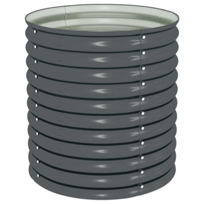 Strat Înălțat Grădină Gri - Oțel Galvanizat 80x80x81 cm