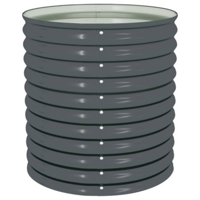 Strat Înălțat Grădină Gri - Oțel Galvanizat 80x80x81 cm