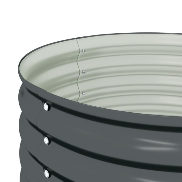 Strat Înălțat Grădină Gri - Oțel Galvanizat 80x80x81 cm