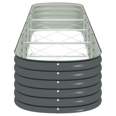 Strat Înălțat Grădină Gri - Oțel Galvanizat Rezistent