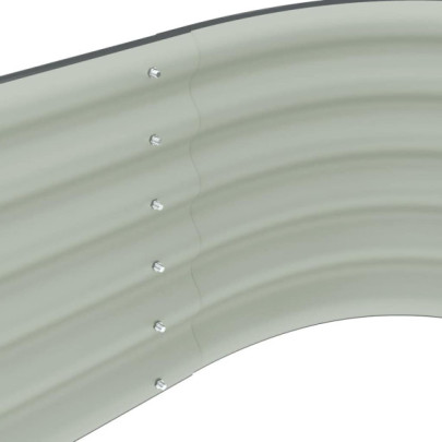 Strat Înălțat Grădină Gri - Oțel Galvanizat Rezistent