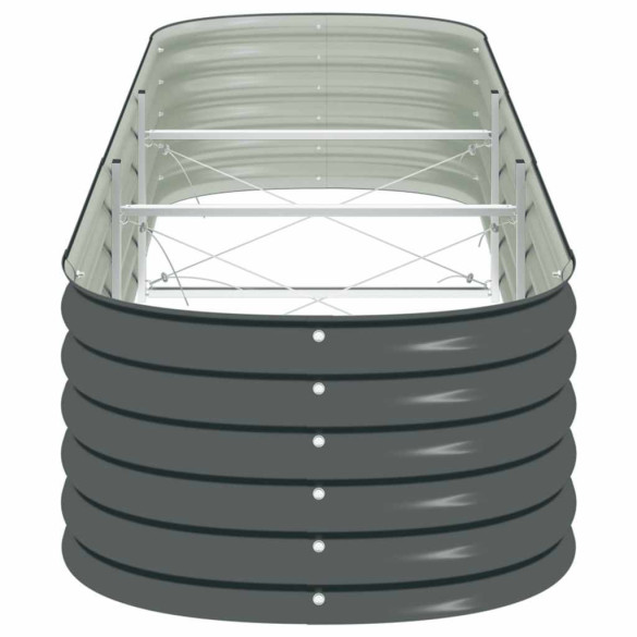 Strat Înălțat Grădină Gri - Oțel Galvanizat 320x80x44 cm