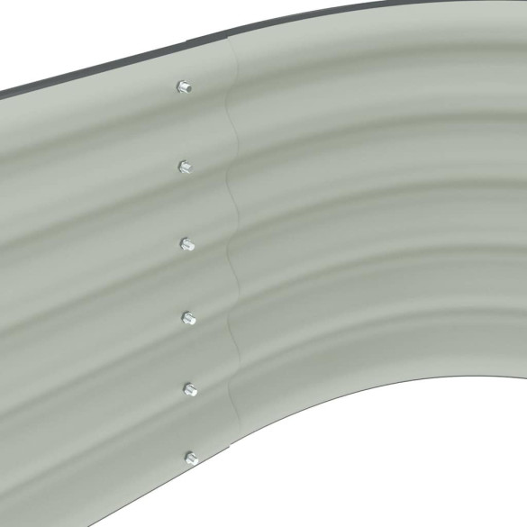 Strat Înălțat Grădină Gri - Oțel Galvanizat 320x80x44 cm
