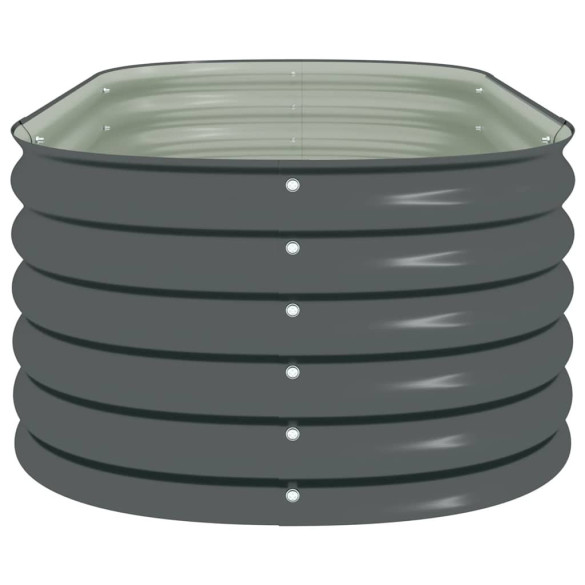 Strat Înălțat Grădină Gri - Oțel Galvanizat | Livrare Gratuită