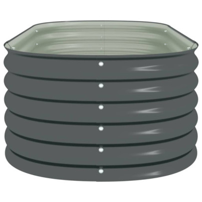 Strat Înălțat Grădină Gri - Oțel Galvanizat | Livrare Gratuită