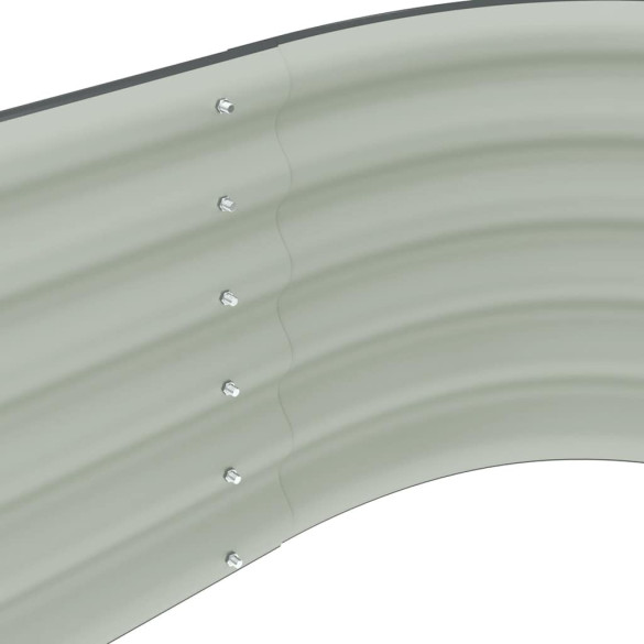 Strat Înălțat Grădină Gri - Oțel Galvanizat | Livrare Gratuită