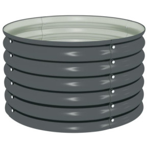 Strat Înălțat Grădină Gri - Oțel Galvanizat 80x80x44 cm 2