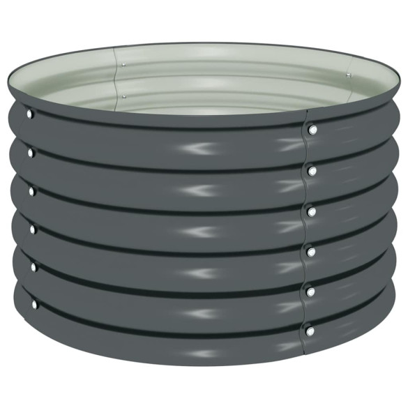 Strat Înălțat Grădină Gri - Oțel Galvanizat 80x80x44 cm