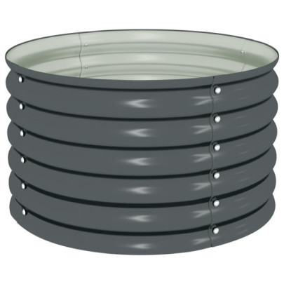 Strat Înălțat Grădină Gri - Oțel Galvanizat 80x80x44 cm