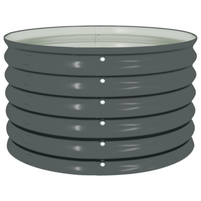 Strat Înălțat Grădină Gri - Oțel Galvanizat 80x80x44 cm