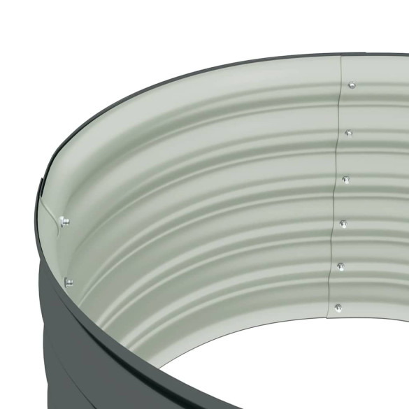 Strat Înălțat Grădină Gri - Oțel Galvanizat 80x80x44 cm