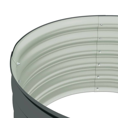 Strat Înălțat Grădină Gri - Oțel Galvanizat 80x80x44 cm