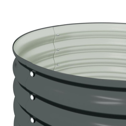 Strat Înălțat Grădină Gri - Oțel Galvanizat 80x80x44 cm