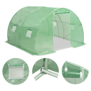 Seră Verde 300x300x200 cm cu Ventilație | Livrare Gratuită 2