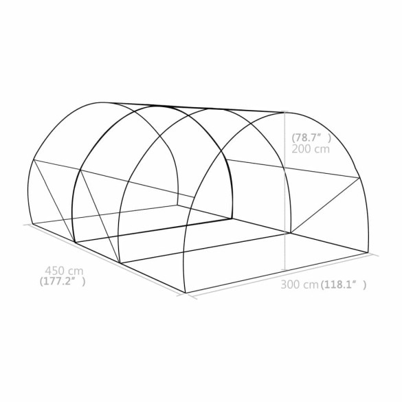 Seră Grădină 4.5x3m - Oțel Galvanizat, 6 Ferestre Seră Grădină 4.5x3m - Oțel Galvanizat, 6 Ferestre