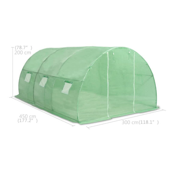 Seră Grădină 4.5x3m - Oțel Galvanizat, 6 Ferestre Seră Grădină 4.5x3m - Oțel Galvanizat, 6 Ferestre