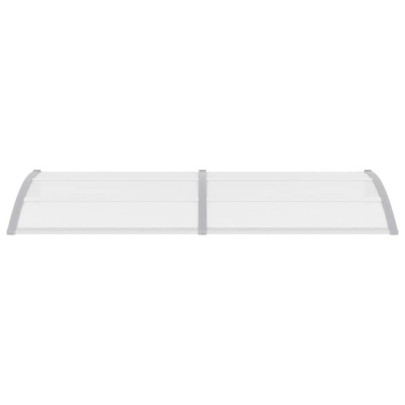 Copertină de Ușă Gri 240x100 cm - Policarbonat Rezistent