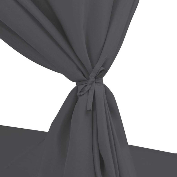 Pat Șezlong Exterior cu Perdele - Relaxare în Grădină