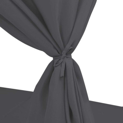 Pat Șezlong Exterior cu Perdele - Relaxare în Grădină