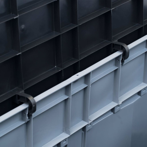 Ladă de depozitare 320L - gri și negru - Livrare Gratuită