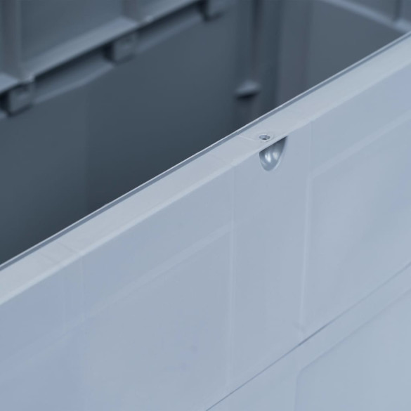 Ladă de depozitare 320L - gri și negru - Livrare Gratuită