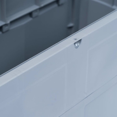 Ladă de depozitare 320L - gri și negru - Livrare Gratuită