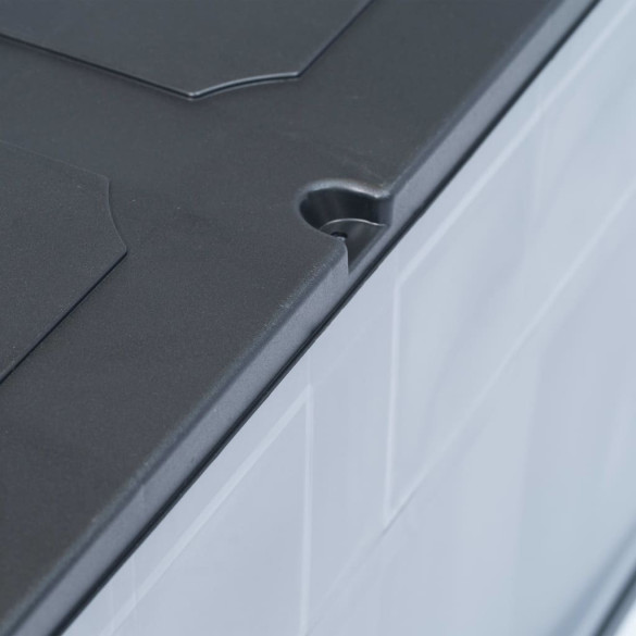 Ladă de depozitare 320L - gri și negru - Livrare Gratuită