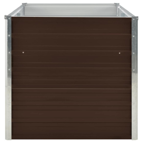 Strat Ridicat de Grădină - Oțel Galvanizat, Maro - 160x80x77 cm