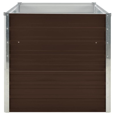 Strat Ridicat de Grădină - Oțel Galvanizat, Maro - 160x80x77 cm