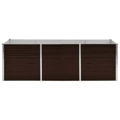 Strat Înălțat Grădină Maro - Oțel Galvanizat 240x80 cm