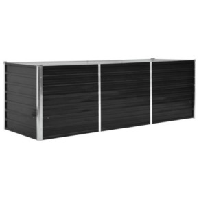 Strat Înălțat Grădină Antracit 240x80x77 cm - Oțel Galvanizat 2