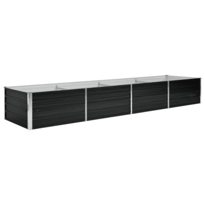 Strat Înălțat Grădină Antracit 320x80x45 cm - Oțel Galvanizat