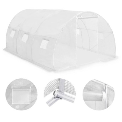 Seră de Grădină 13,5 m² - Oțel Galvanizat și Plasă PE