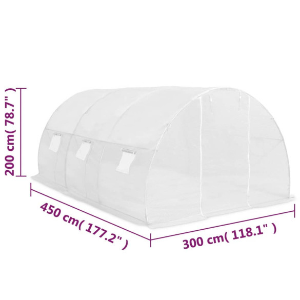 Seră de Grădină 13,5 m² - Oțel Galvanizat și Plasă PE Seră de Grădină 13,5 m² - Oțel Galvanizat și Plasă PE