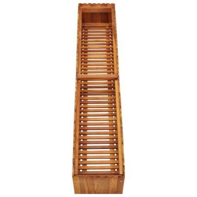 Strat Înălțat Grădină Lemn Acacia 150x30x25 cm - Livrare Gratuită