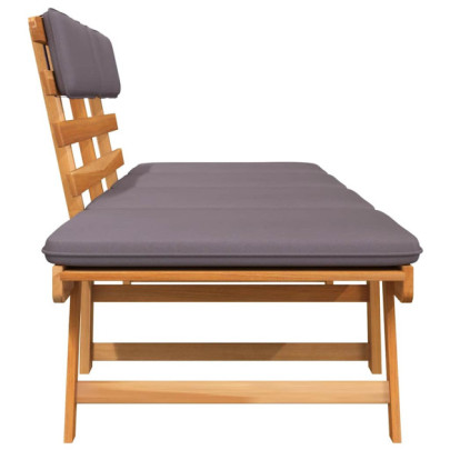 Bancă 2-în-1 din lemn acacia cu perne | Livrare gratuită