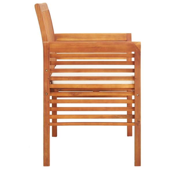 Bancă Grădină 2 Locuri cu Pernă - Lemn Acacia Masiv | Livrare Gratuită