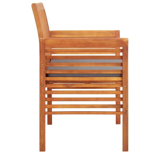 Bancă Grădină 2 Locuri cu Pernă - Lemn Acacia Masiv