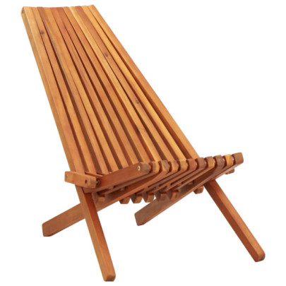 Șezlong de exterior pliabil - lemn masiv de acacia