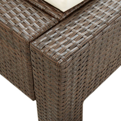 Șezlong 2 Persoane cu Pernă - Maro Poliratan | Livrare Gratuită