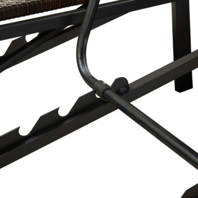 Șezlong 2 Persoane cu Pernă - Maro Poliratan | Livrare Gratuită