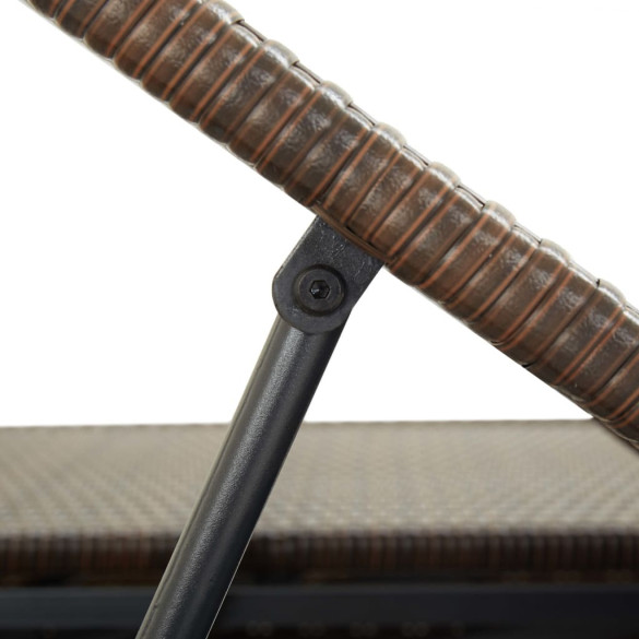 Șezlong 2 Persoane cu Pernă - Maro Poliratan | Livrare Gratuită