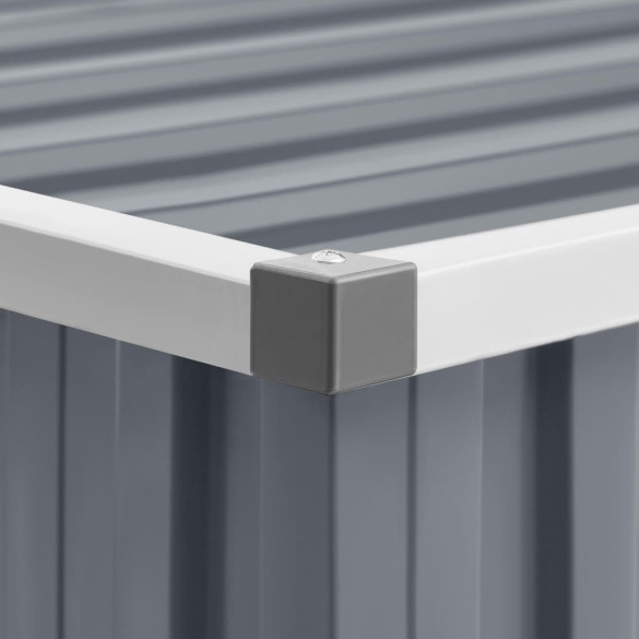 Șopron Grădină Gri - Oțel Galvanizat | Depozitare Sigură